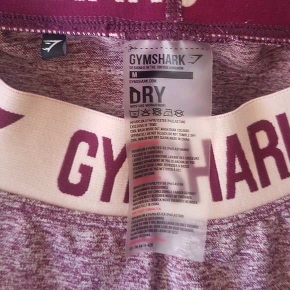 Gymshark Flex Leggings Dark Ruby Marl / Blush Nude - Picture 6 of 6